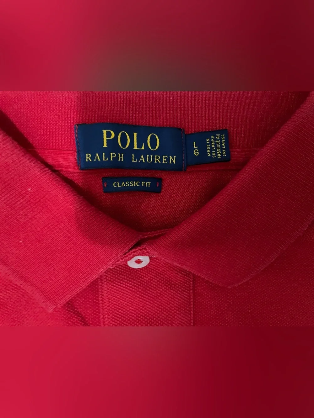 Ralph Lauren Men’s Bright Red Long Sleeve Polo